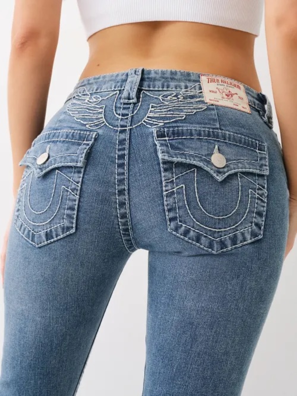 True Religion Women's Big T Horseshoe Wing Flare Jean- NWT Never Worn